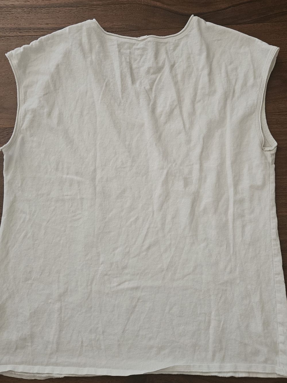 Everlane White Cotton V-Neck Cap Sleeve Tee Tank Top Women's Size Medium - Picture 2 of 7